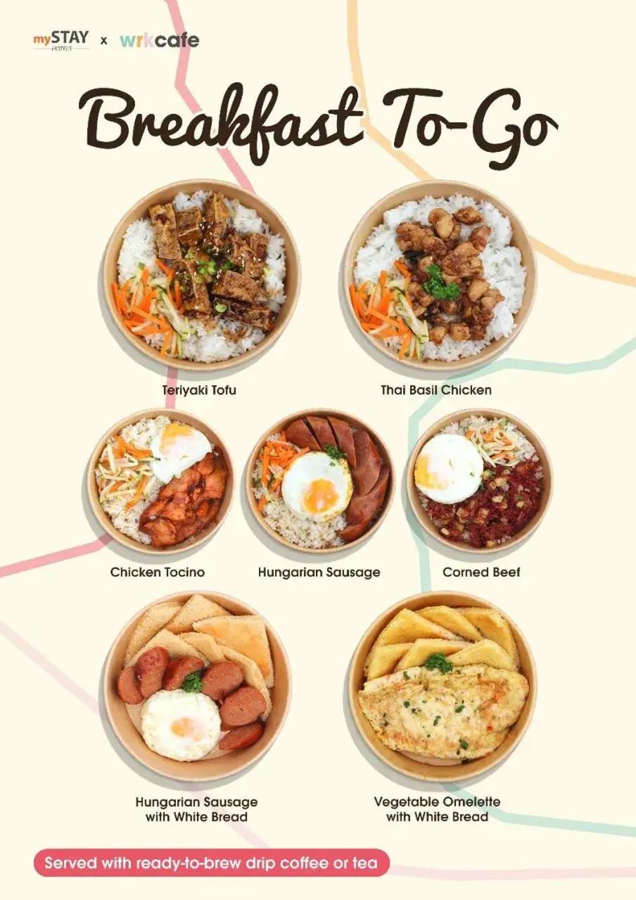 Food and drinks in mySTAY Hotel BGC North